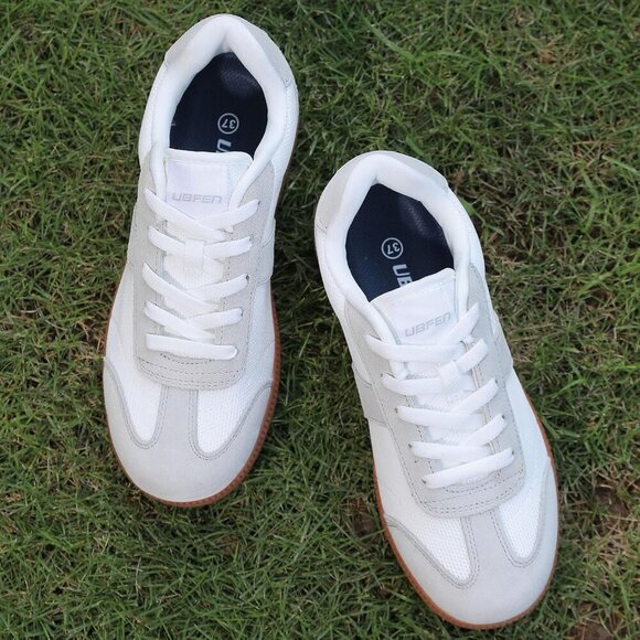 Womens Casual Sneakers Fabric Rubber Sole Retro Slip-On Trainers - Picture 6 of 9